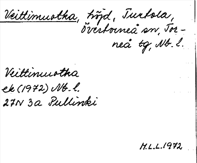 Bild på arkivkortet för arkivposten Veittimuotka