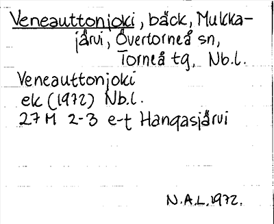 Bild på arkivkortet för arkivposten Veneauttonjoki