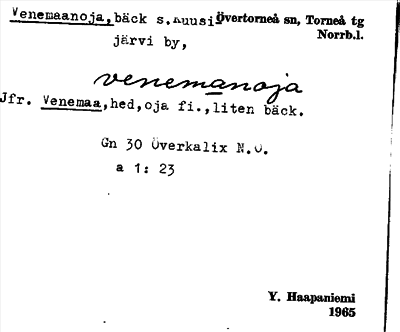 Bild på arkivkortet för arkivposten Venemaanoja
