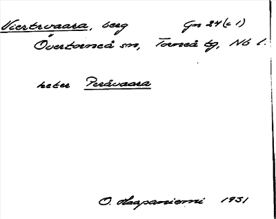 Bild på arkivkortet för arkivposten Viertrvaara