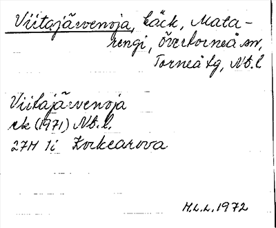 Bild på arkivkortet för arkivposten Viitajärvenoja