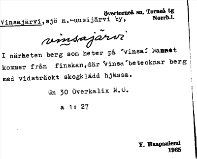 Bild på arkivkortet för arkivposten Vinsajärvi