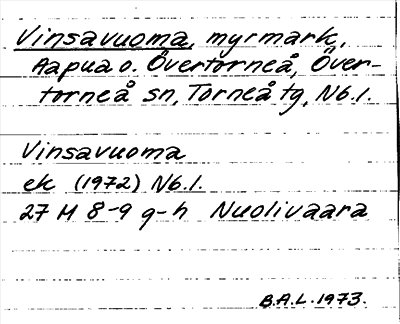 Bild på arkivkortet för arkivposten Vinsavuoma