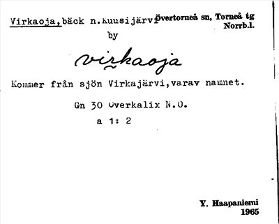 Bild på arkivkortet för arkivposten Virkaoja