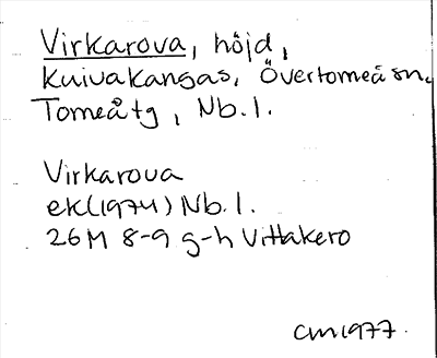 Bild på arkivkortet för arkivposten Virkarova