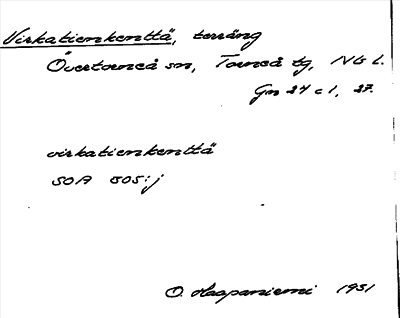 Bild på arkivkortet för arkivposten Virkatienkenttä