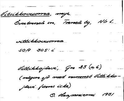 Bild på arkivkortet för arkivposten Vitsikkovuoma