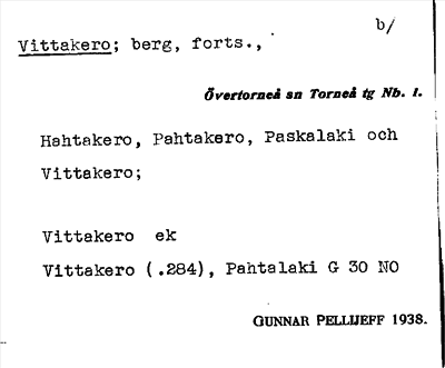 Bild på arkivkortet för arkivposten Vittakero