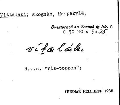Bild på arkivkortet för arkivposten Vittalaki