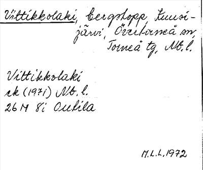 Bild på arkivkortet för arkivposten Vittikkolaki