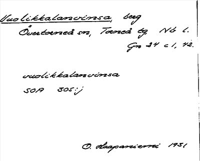 Bild på arkivkortet för arkivposten Vuolikkalanvinsa