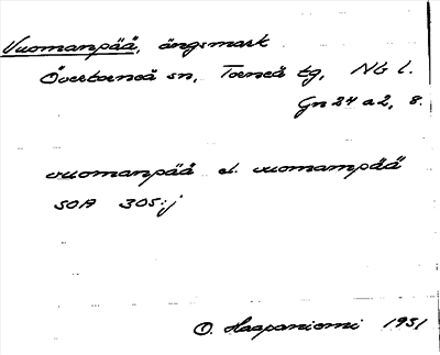 Bild på arkivkortet för arkivposten Vuomanpää