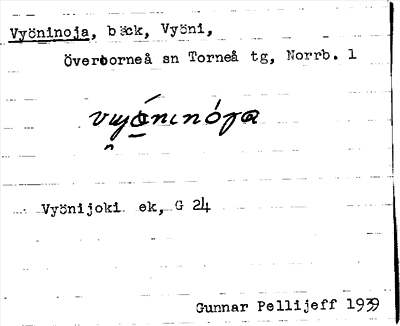 Bild på arkivkortet för arkivposten Vyöninoja