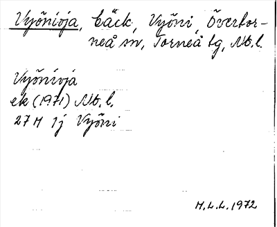 Bild på arkivkortet för arkivposten Vyönioja