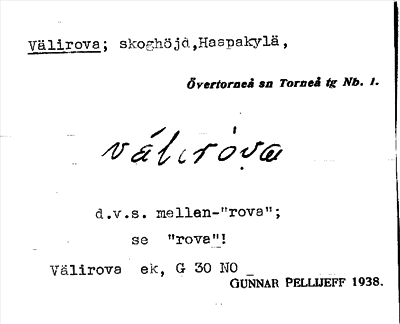 Bild på arkivkortet för arkivposten Välirova