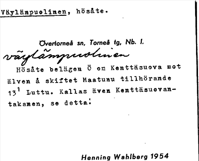 Bild på arkivkortet för arkivposten Väylänpuolinen