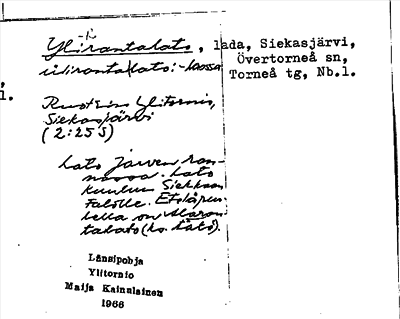 Bild på arkivkortet för arkivposten Yli Rantalato