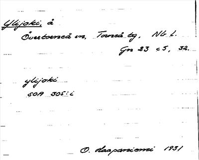 Bild på arkivkortet för arkivposten Ylijoki