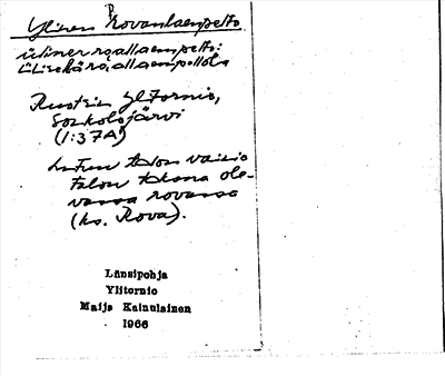 Bild på arkivkortet för arkivposten Ylinen rovanlaenpelto