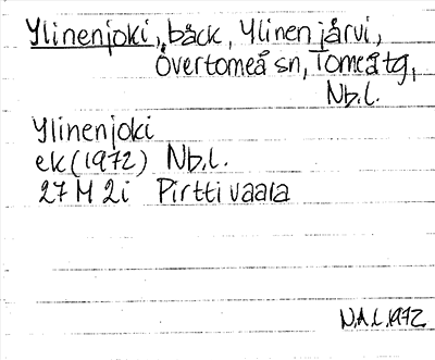Bild på arkivkortet för arkivposten Ylinenjoki