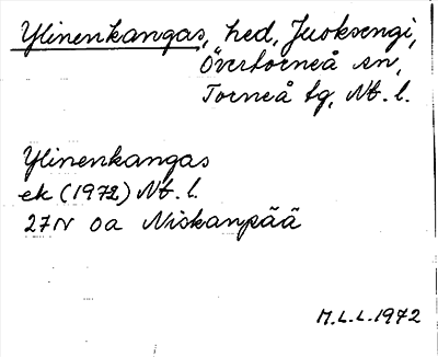 Bild på arkivkortet för arkivposten Ylinenkangas
