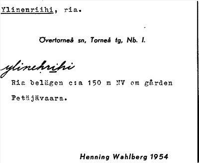 Bild på arkivkortet för arkivposten Ylinenriihi