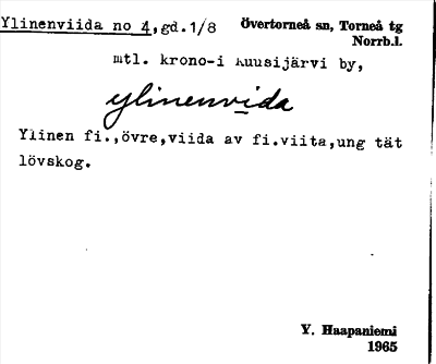 Bild på arkivkortet för arkivposten Ylinenviida