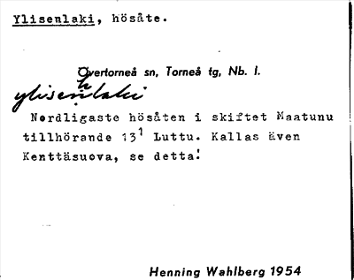 Bild på arkivkortet för arkivposten Ylisenlaki