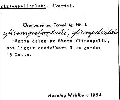 Bild på arkivkortet för arkivposten Ylisenpellonlaki