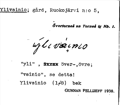 Bild på arkivkortet för arkivposten Ylivainio