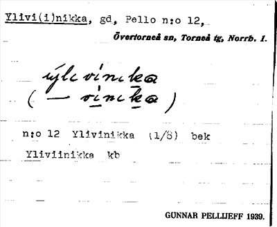 Bild på arkivkortet för arkivposten Ylivi(i)nikka