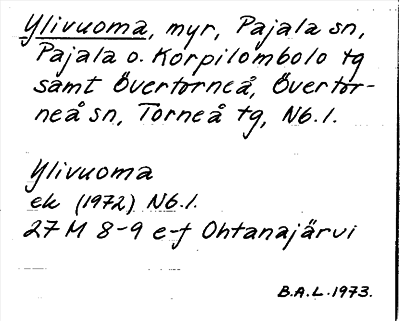 Bild på arkivkortet för arkivposten Ylivuoma
