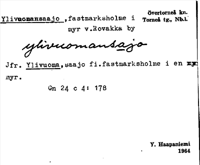 Bild på arkivkortet för arkivposten Ylivuomansaajo