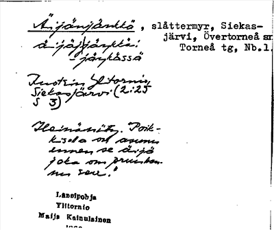 Bild på arkivkortet för arkivposten Äijänjänkkä
