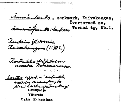 Bild på arkivkortet för arkivposten Ämmänlantto