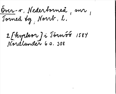 Bild på arkivkortet för arkivposten Över- o. Nedertorneå