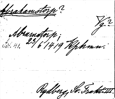 Bild på arkivkortet för arkivposten Abrahamstorp?