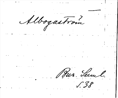 Bild på arkivkortet för arkivposten Albogaström
