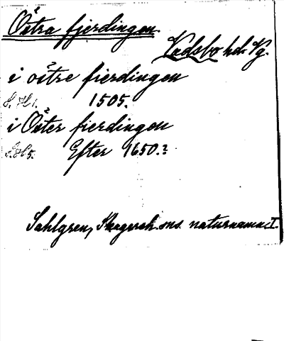 Bild på arkivkortet för arkivposten Östre fjerdingen