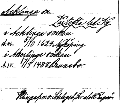 Bild på arkivkortet för arkivposten Acklinga