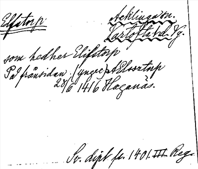 Bild på arkivkortet för arkivposten Elfstorp