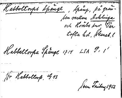 Bild på arkivkortet för arkivposten Habboltorps spänge