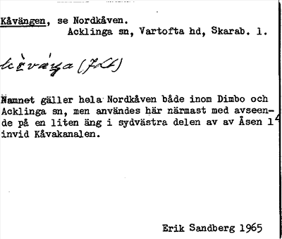 Bild på arkivkortet för arkivposten Kåvängen