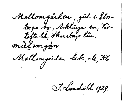 Bild på arkivkortet för arkivposten Mellomgården