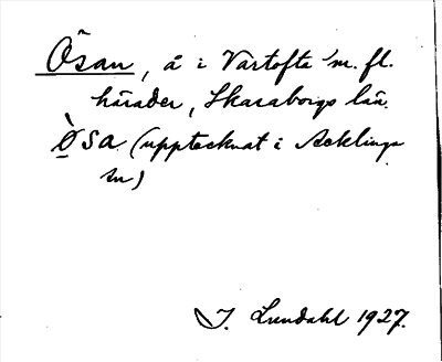 Bild på arkivkortet för arkivposten Ösan