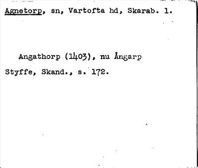 Bild på arkivkortet för arkivposten Agnetorp