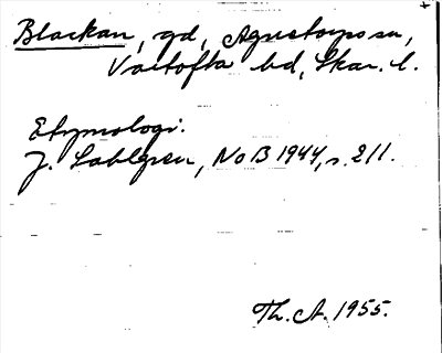 Bild på arkivkortet för arkivposten Blackan
