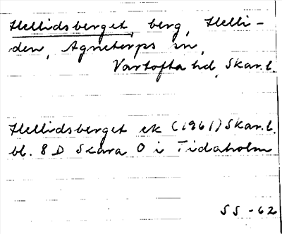 Bild på arkivkortet för arkivposten Hellidsberget
