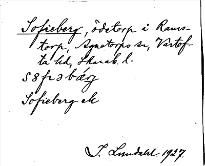 Bild på arkivkortet för arkivposten Sofieberg