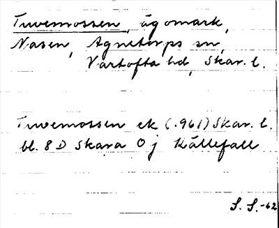 Bild på arkivkortet för arkivposten Tuvemossen